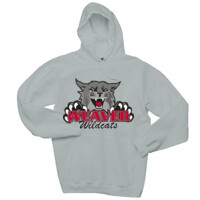 ADULT, Pull-Over Hooded Sweatshirt, Wildcat Mascot_Full Color