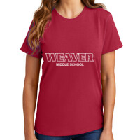 LADIES Essential T Shirt, Wildcat Midde School_White