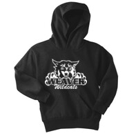 YOUTH, Hooded Pullover Sweatshirt, Wildcats/White, Full Chest